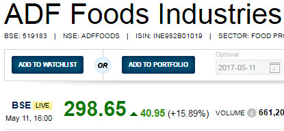 ADF Foods Multibagger