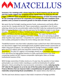 abolishing capital gains tax on foreign institutional investors