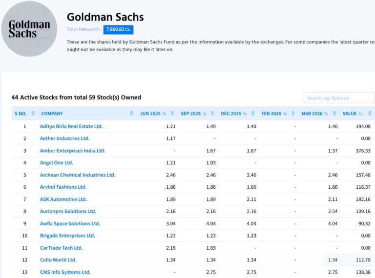 Goldman Sachs Portfolio